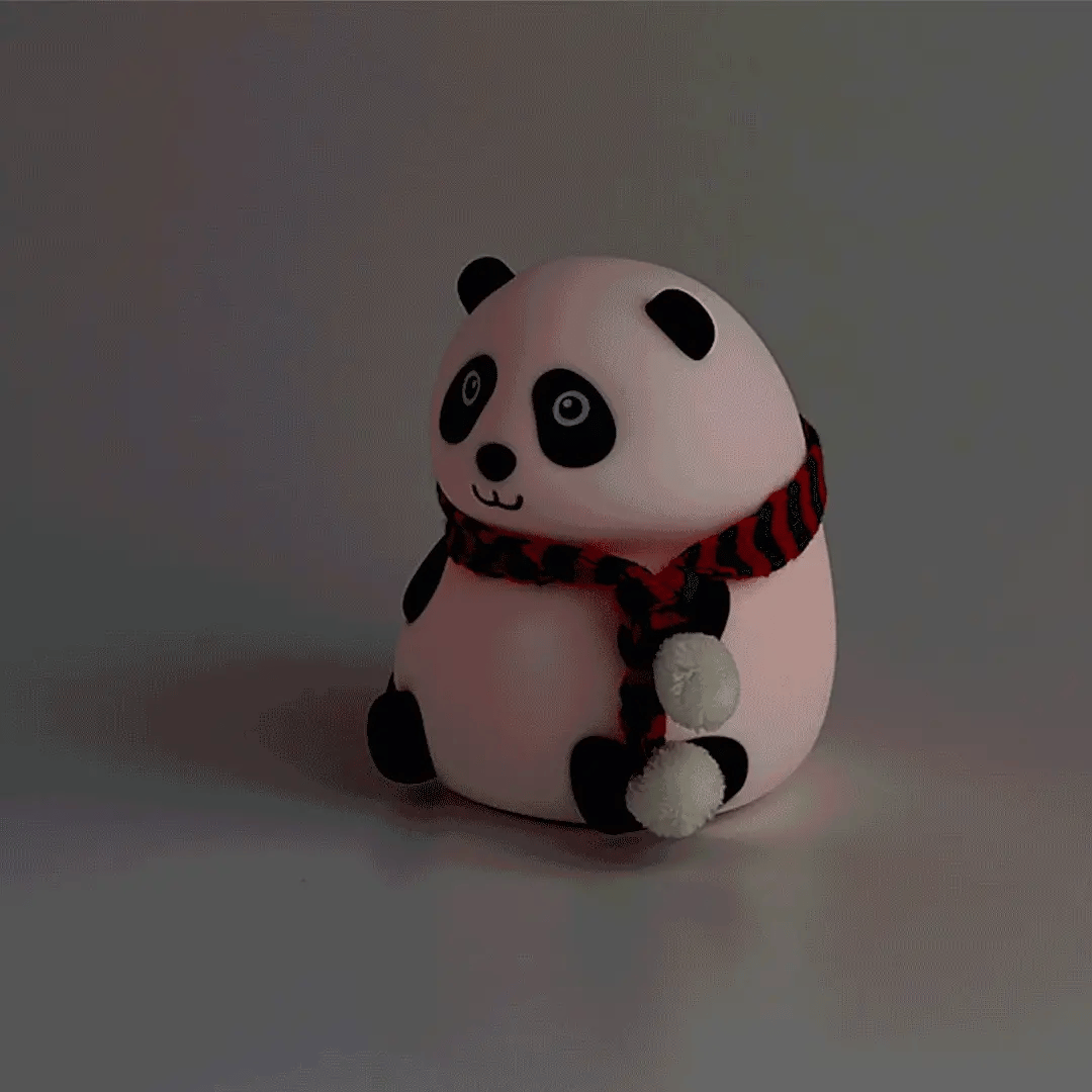 Cute Panda Silicone Rechargeable Night Lamp – Soft LED Bedside Lamp for Kids & Bedroom