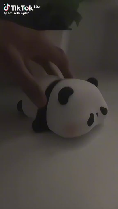 Cute Panda Silicone Rechargeable Night Lamp – Soft LED Bedside Lamp for Kids & Bedroom